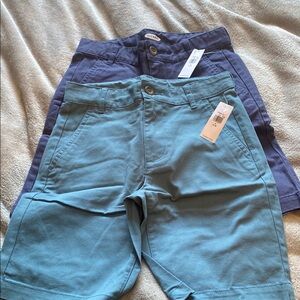 Blue and Teal Shorts Set